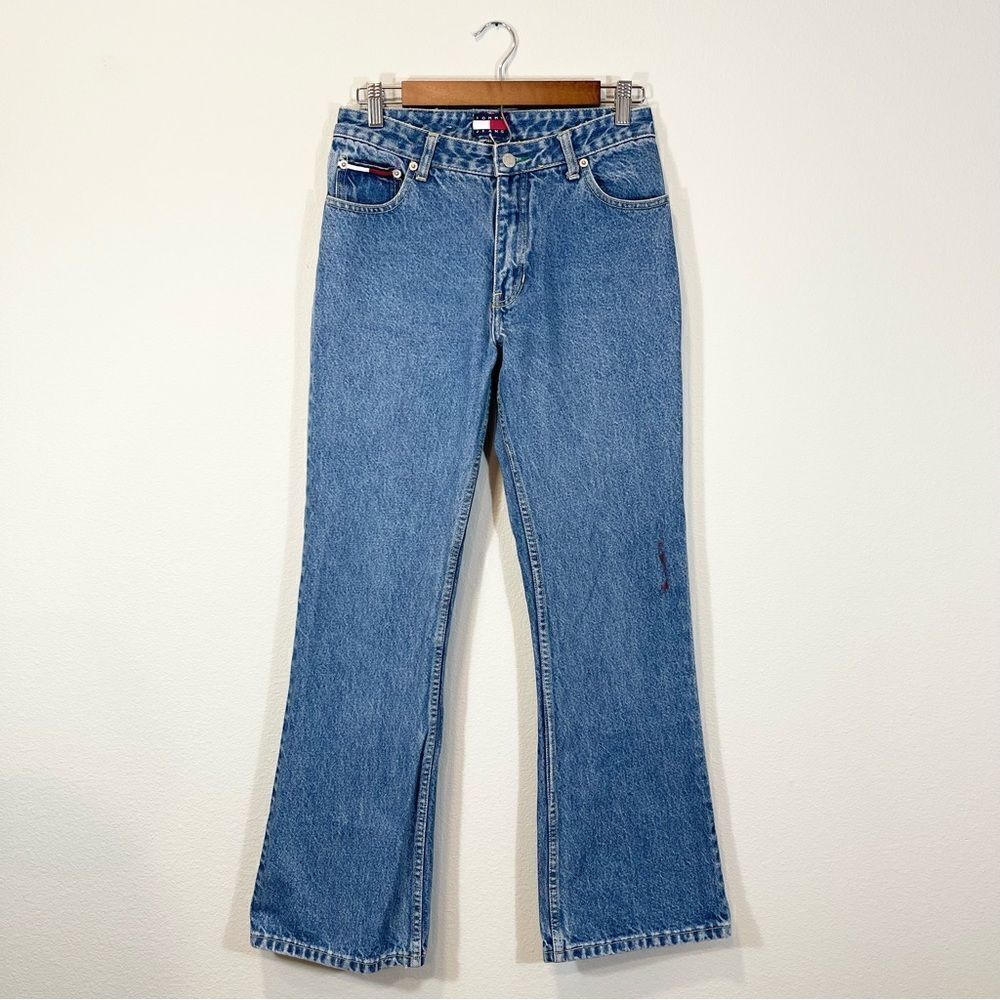 Vintage Tommy Hilfiger Bootcut Jeans Medium Wash Flare Leg, Juniors Size 7